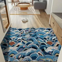 Gewellter kreativer Eingangsteppich