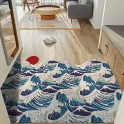 Gewellter kreativer Eingangsteppich