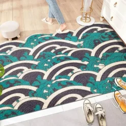 Gewellter kreativer Eingangsteppich