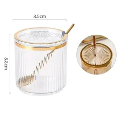 Gewürzdosen-Set aus Acryl mit Tablett – Eleganter Küchen-Organizer für Ihre Gewürze