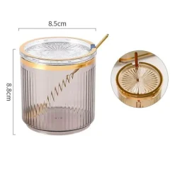 Gewürzdosen-Set aus Acryl mit Tablett – Eleganter Küchen-Organizer für Ihre Gewürze