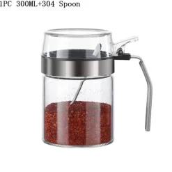 Gewürzglas aus Glas mit PP-Deckel – langlebiger Gewürzbehälter für die Küche für Kräuter und Gewürze