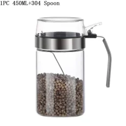 Gewürzglas aus Glas mit PP-Deckel – langlebiger Gewürzbehälter für die Küche für Kräuter und Gewürze