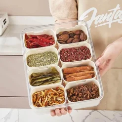 Gewürz-Organizer – Aufbewahrungslösung mit mehreren Fächern für Gewürzgläser in der Küche