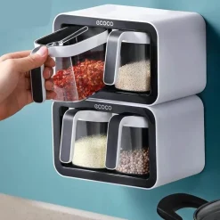 Gewürz-Organizer zur Wandmontage – Gewürzregal mit mehreren Gittern