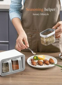 Gewürz-Organizer zur Wandmontage – Gewürzregal mit mehreren Gittern