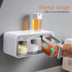 Gewürz-Organizer zur Wandmontage – Gewürzregal mit mehreren Gittern