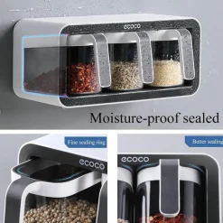 Gewürz-Organizer zur Wandmontage – Gewürzregal mit mehreren Gittern