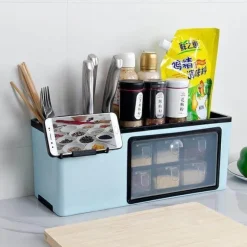 Gewürz-Organizer-Aufbewahrungsbox - Multifunktionaler Gewürzbehälter