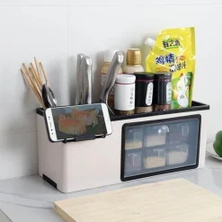 Gewürz-Organizer-Aufbewahrungsbox - Multifunktionaler Gewürzbehälter