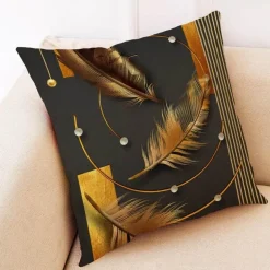 Ginkgo Blätter Kissenbezug - Modernes Leinenkissen für Wohndekoration