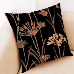 Ginkgo Blätter Kissenbezug - Modernes Leinenkissen für Wohndekoration