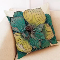 Ginkgo Blätter Kissenbezug - Modernes Leinenkissen für Wohndekoration