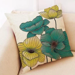 Ginkgo Blätter Kissenbezug - Modernes Leinenkissen für Wohndekoration