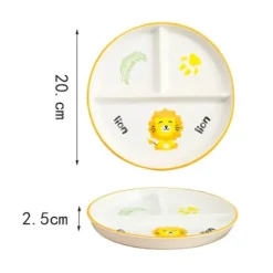 Gitterteller für Kinder mit Cartoon-Motiv – Lustiges und funktionales Unterteilungsgericht für Frühstück und Snacks