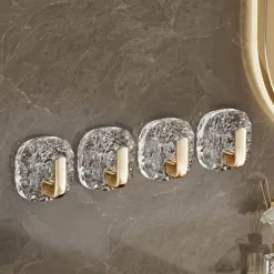 Glacier Acrylic Wall Hooks - Stylish Wall Storage Solutions