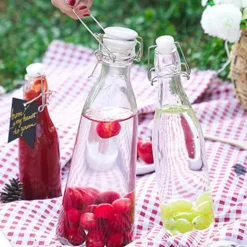 Glas-Aufbewahrungsflasche für Wein, Marmelade, Honig und mehr – eleganter, vielseitiger Behälter