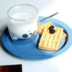 Glasbecher mit Pandabär-Motiv – doppelwandiger, hitzebeständiger Becher für Bier und Saft