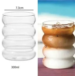 Glasbecher-Set in Kürbisform – Vielseitiges Trinkgeschirr für Kaffee, Whisky, Wein, Joghurt