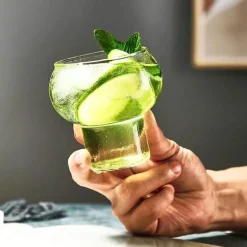 Glasbecher-Set in Kürbisform – Vielseitiges Trinkgeschirr für Kaffee, Whisky, Wein, Joghurt