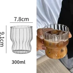 Glasbecher-Set in Kürbisform – Vielseitiges Trinkgeschirr für Kaffee, Whisky, Wein, Joghurt