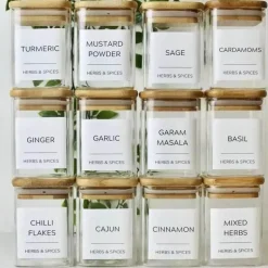 Glasgefäß mit Bambusdeckel – Vorratsbehälter für Tee und Kaffee