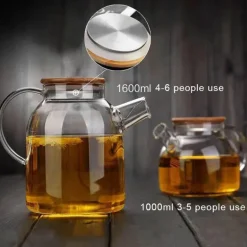 Glasteekanne - Kaltwasserkrug 1000ml1600ml