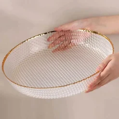 Glasteller zur Aufbewahrung von Obst und Snacks – Elegantes Wohnzimmerdekor