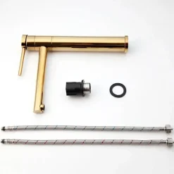 Gold Plated Brass Faucet - Elegant Sink Fixture