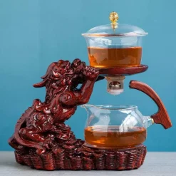 Golden Dragon Teekanne - Mystische Keramikteekanne