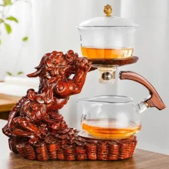 Golden Dragon Teekanne - Mystische Keramikteekanne