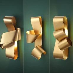 Goldene Wandleuchte – Elegante Dekobeleuchtung