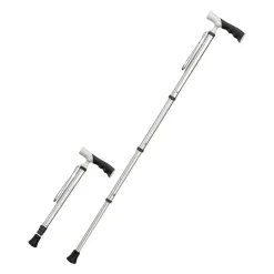 Goldener leichter Wanderstock für Senioren und Wandern im Freien