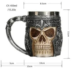 Gothic Drachenritter Totenkopf Bierkrug - Halloween Weihnachtskrug