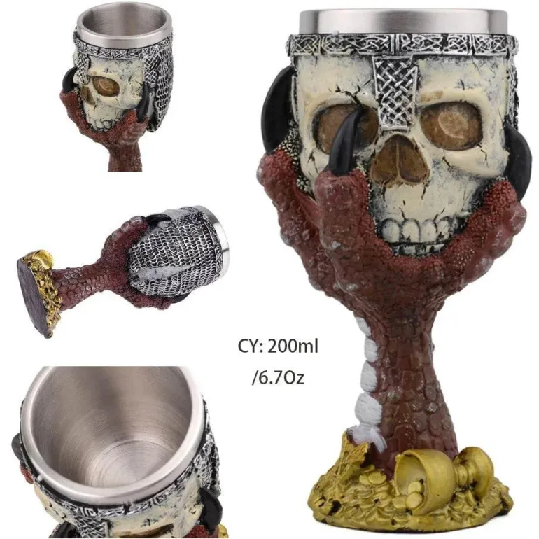 Gothic Dragon King Edelstahlkelch - 200 ml Weinglas