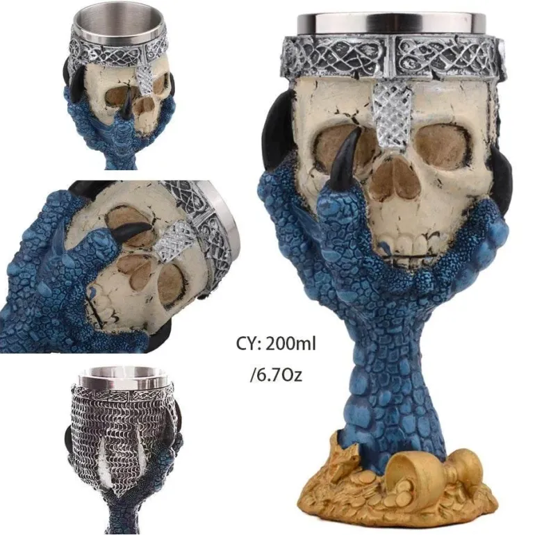 Gothic Dragon King Edelstahlkelch - 200 ml Weinglas