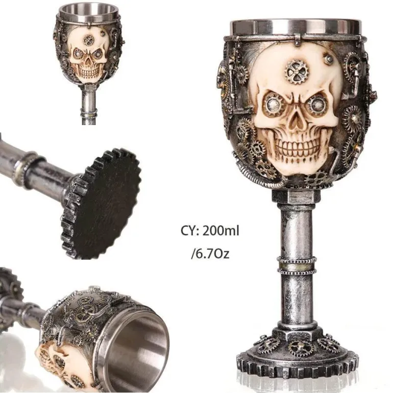 Gothic Dragon King Edelstahlkelch - 200 ml Weinglas
