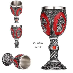 Gotischer Totenkopfkelch – Einzigartiges Weinglas aus Edelstahl für Partys