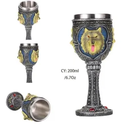 Gotischer Totenkopfkelch – Einzigartiges Weinglas aus Edelstahl für Partys