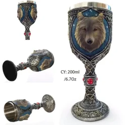 Gotischer Totenkopfkelch – Einzigartiges Weinglas aus Edelstahl für Partys