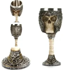 Gotischer Totenkopfkelch - Cocktail-Trinkgeschirr aus Edelstahl