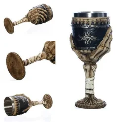 Gotischer Totenkopfkelch - Cocktail-Trinkgeschirr aus Edelstahl