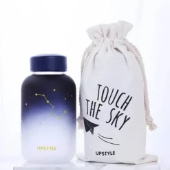 Gradient Sky 600ml Glaswasserflasche - Stilvolles Sport-Trinkgeschirr