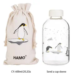 Gradient Sky 600ml Glaswasserflasche - Stilvolles Sport-Trinkgeschirr