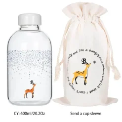 Gradient Sky 600ml Glaswasserflasche - Stilvolles Sport-Trinkgeschirr