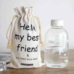 Gradient Sky 600ml Glaswasserflasche - Stilvolles Sport-Trinkgeschirr