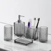 Gray Minimalist Bathroom Set - Modern Home Decor Accessories