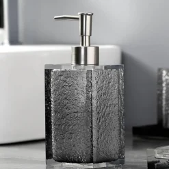 Gray Minimalist Bathroom Set - Modern Home Decor Accessories