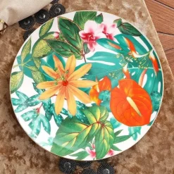 Green Leaf Geschirrset - Teller Schüsseln Teegeschirr