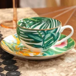 Green Leaf Geschirrset - Teller Schüsseln Teegeschirr